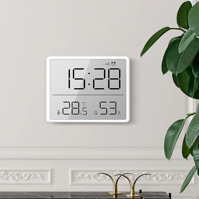 Digital Alarm Clock with Temperature & Humidity Display – LCD