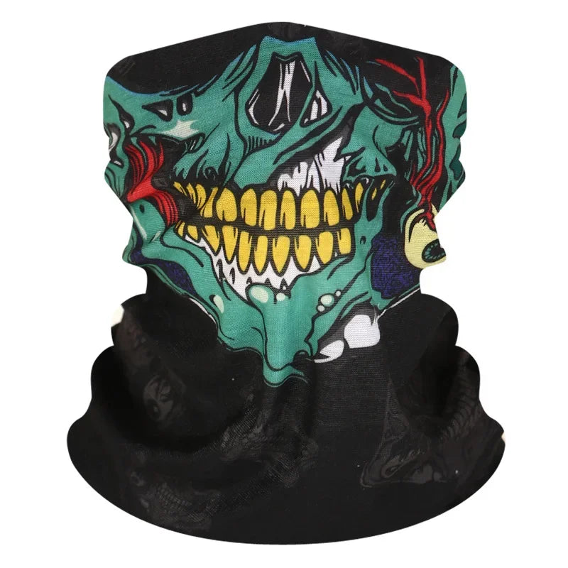 Skull Face Mask Halloween Skeleton Neck Gaiter Costume
