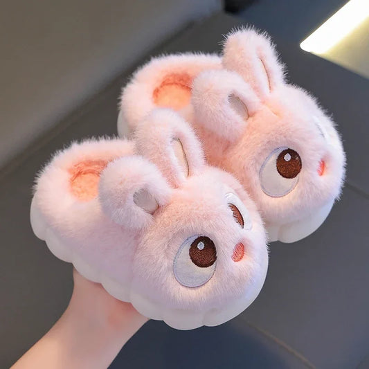 Cute Rabbit Children S Cartoon Winter Slippers Comfortable Warm House Shoes Boys Girls Indoor Home