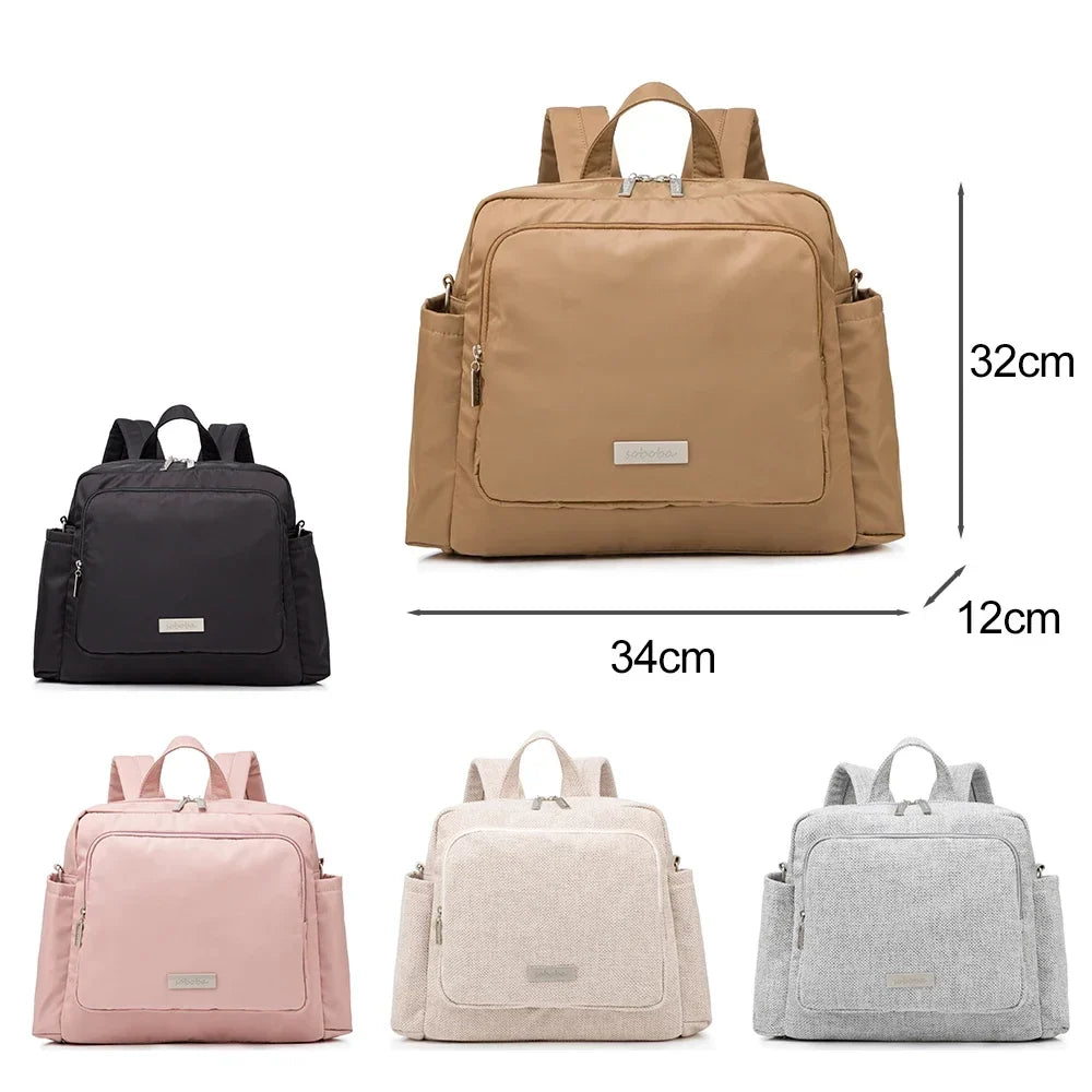 Diaper Bag Backpack – Large Waterproof Quilted Mom Bag