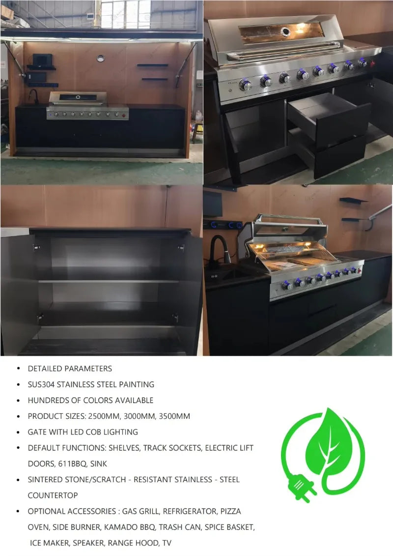 Outdoor BBQ Kitchen Pod – Stainless Steel, Weatherproof & Modular