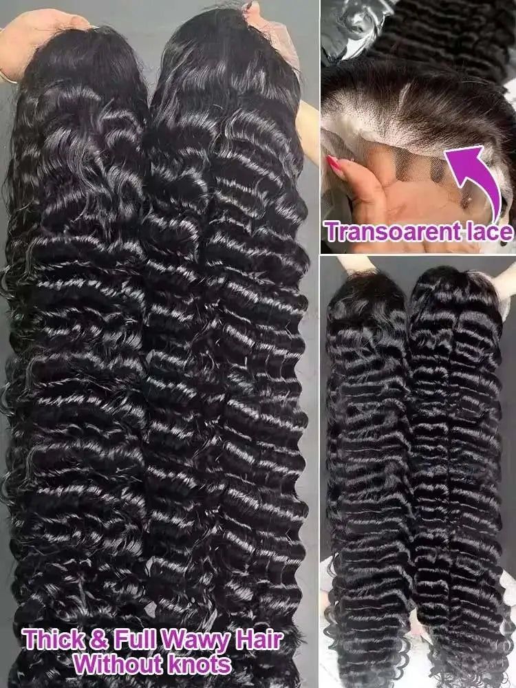 Loose Deep Wave Lace Front Wig Human Hair – HD Lace, Pre-Plucked, Natural Black