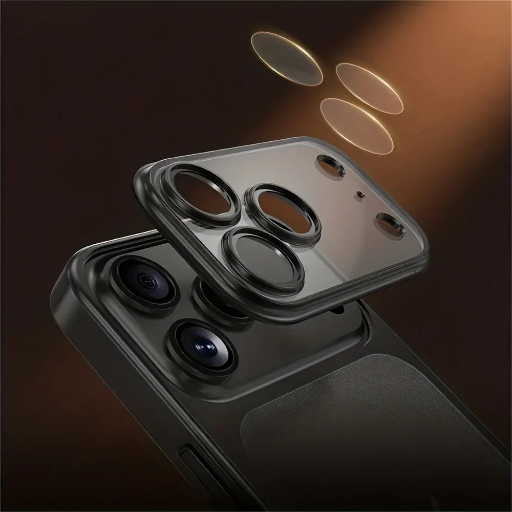 Luxury Plating Matte Hard PC Case with Camera Lens Protector for iPhone