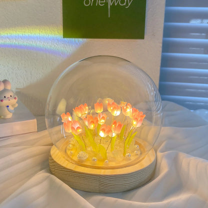 DIY Tulip Night Light Kit – Handmade LED Flower Lamp for Home Decor & Gifts