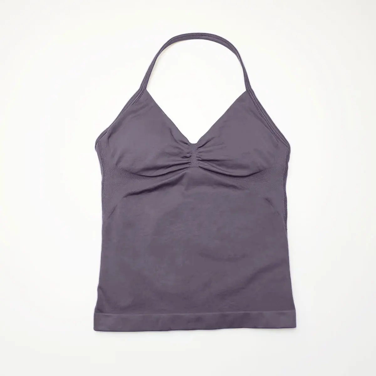 Nclagen Gym Longline Strappy Top Women Seamless Yoga Tank Removable Pads V Neck Workout Clothes