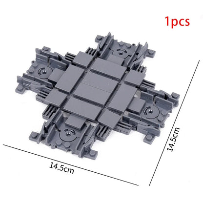 City Train Track Building Block Parts – Straight, Curved & Switch Rails