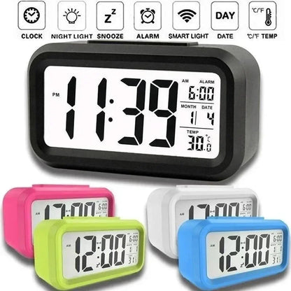 LED Digital Alarm Clock with Backlight & Temperature Display