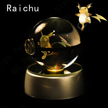 Pokémon 3D Crystal Ball Night Light with Mewtwo & Pikachu