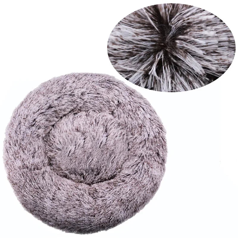 40-90cm 6 Sizes Round Pet Bed Large Dog Super Soft Cat Plush House Medium Winter Warm Sleeping
