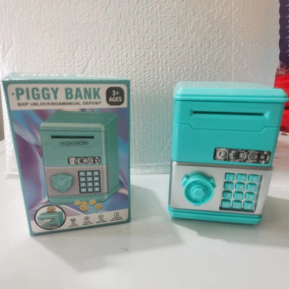 Piggy Bank ATM Safe with Password Lock – Kids Coin Savings Box