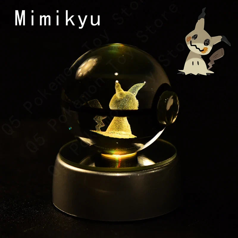 Pokémon 3D Crystal Ball Night Light with Mewtwo & Pikachu