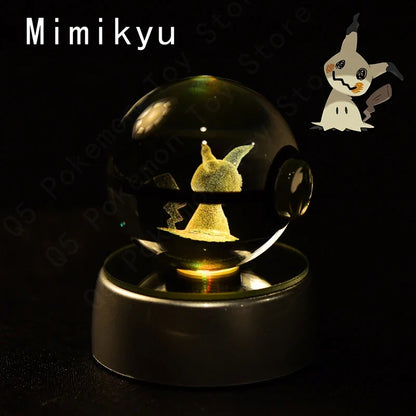 Pokémon 3D Crystal Ball Night Light with Mewtwo & Pikachu