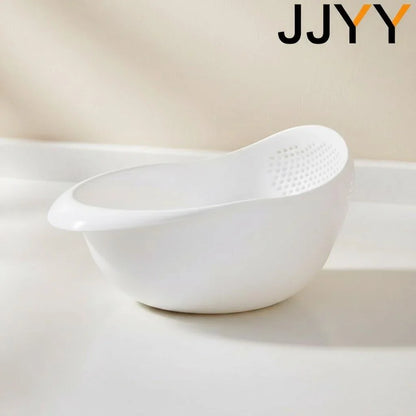 Rice Washing Basket – Plastic Strainer Bowl with Handle