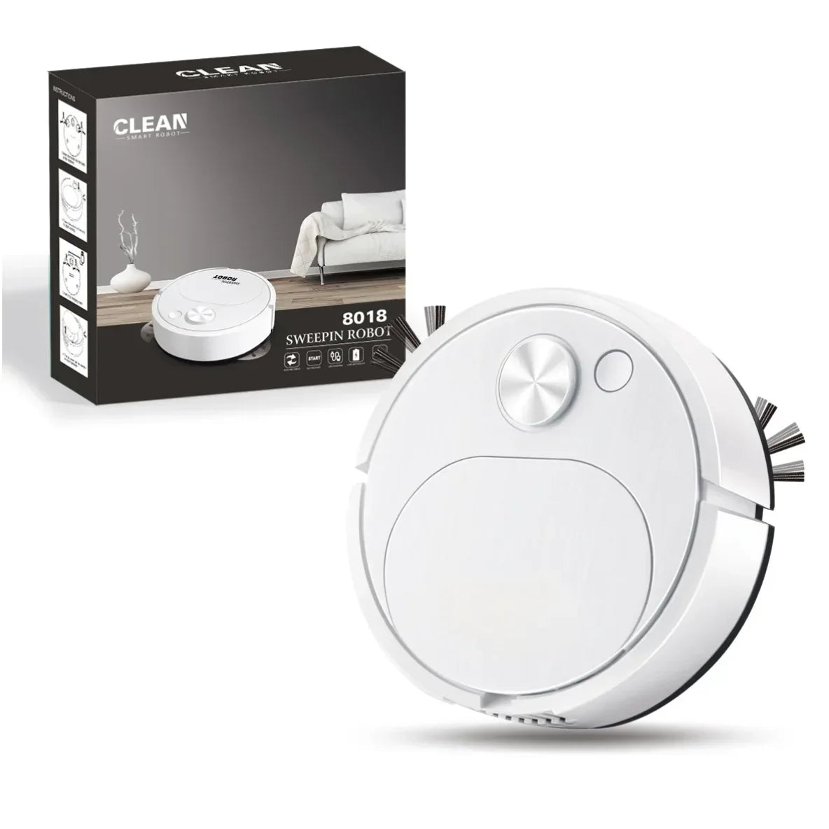 3 in 1 USB Robot Vacuum Cleaner with 1500Pa Suction