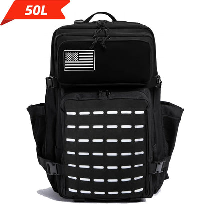 25L or 50L MOLLE Tactical Hiking Backpack with 2 Bottle Holders