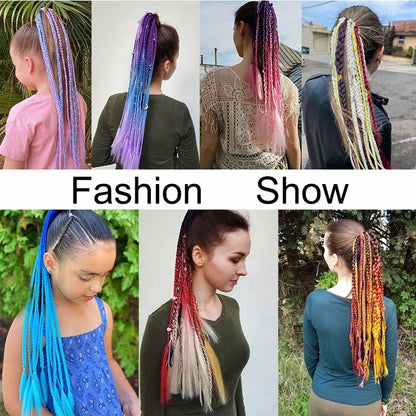26-Inch Ombre Straight Ponytail Extension with Elastic Tie