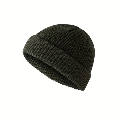 Knit Winter Beanie – Unisex Solid Color Warm Hat