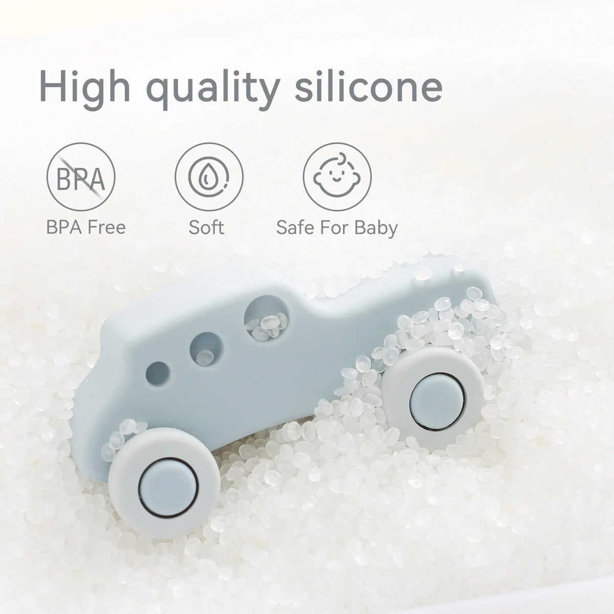 Montessori Baby Silicone Car Toys 0 12 Months Newborn Things Teether Toy Educational Blocks