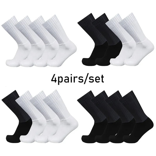 4 Pairs Anti Slip Silicone Cycling Socks