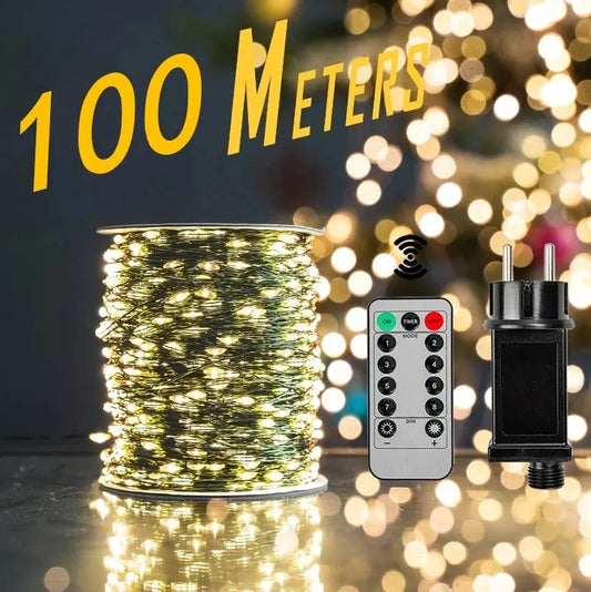 Fairy String Lights 500/1000 LED Outdoor Waterproof with Remote