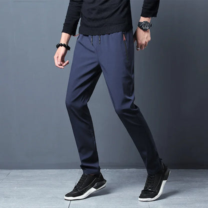 Men’s Loose Open-Crotch Sports Pants with Invisible Zipper, Plus Size