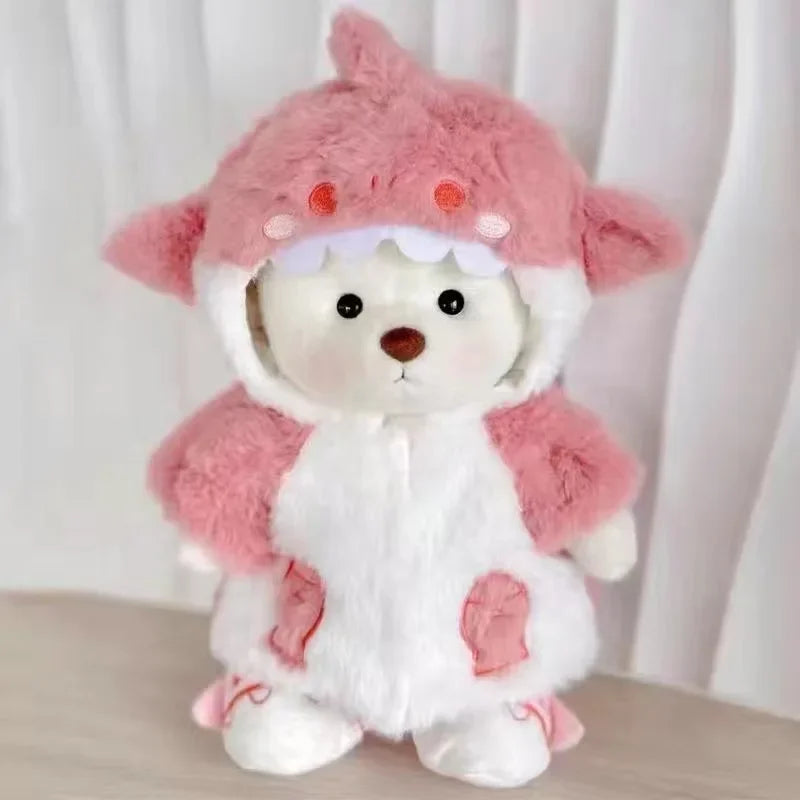 Dress-Up Teddy Bear Plush Toy with Changeable Outfits – Cute Stuffed Animal Doll