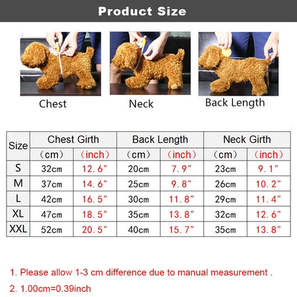 Fleece Winter Dog Jumpsuit Hoodie for Small & Medium Dogs
