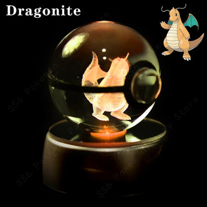Pokémon 3D Crystal Ball Night Light with Mewtwo & Pikachu