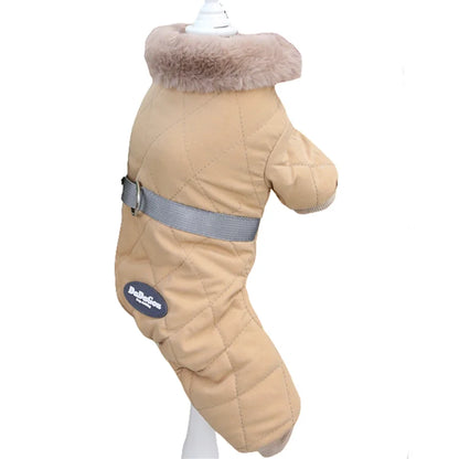Thick Waterproof Winter Dog Jumpsuit Hoodie for Small Dogs