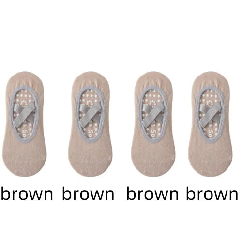 Non-Slip Yoga Socks for Women – Backless Grip Socks for Pilates & Ballet