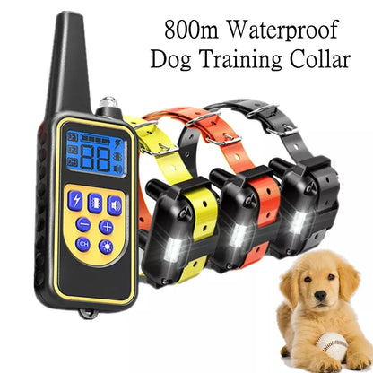 Electric Dog Training Collar Waterproof Bark Pet Remote Control Rechargeable Anti Barking Device All