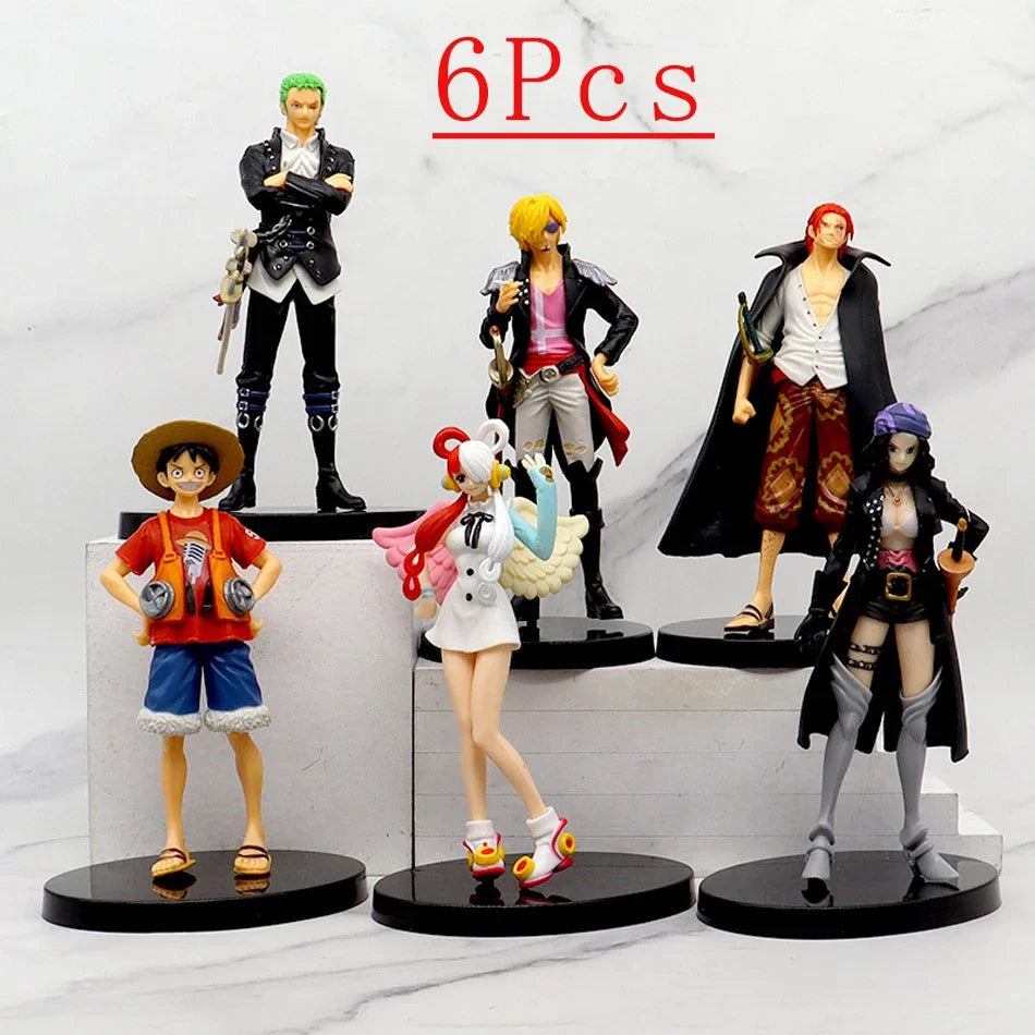 One Piece Film Red Anime Action Figures – Luffy, Robin, Zoro & Uta