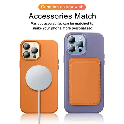 Magnetic Leather Case for iPhone 17 Pro Max 16 15 14 13 12 Plus with MagSafe