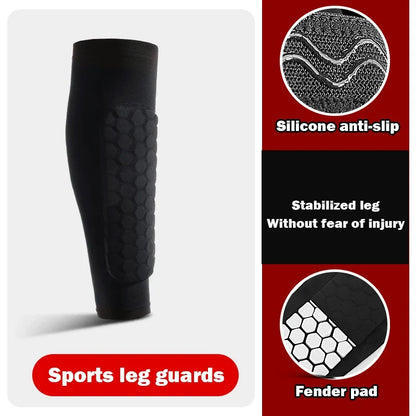 Foam Padded Compression Shin Guard Sleeve