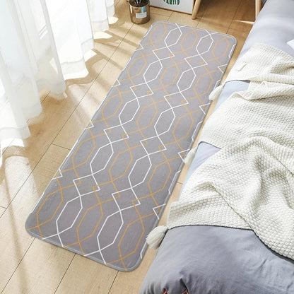 Plush Bedside Runner Mat – Cartoon Soft Floor Rug for Bedroom & Living Room