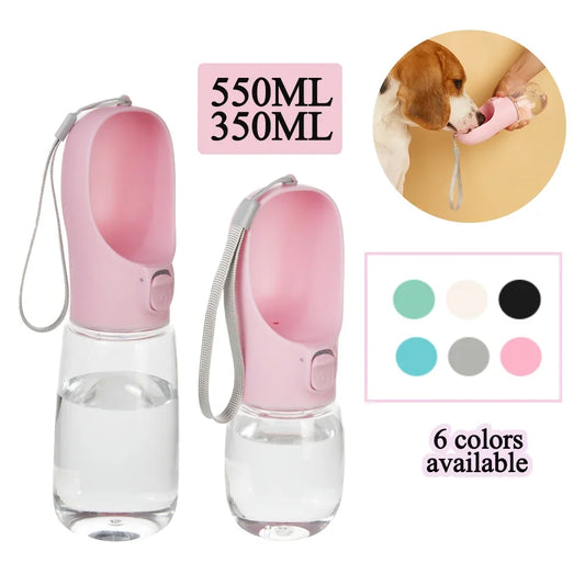 350ml 550ml Portable Water Bottle Dog Cat Drinking Cup Lanyard Leakproof Puppy Kitten Feeder Outdoor