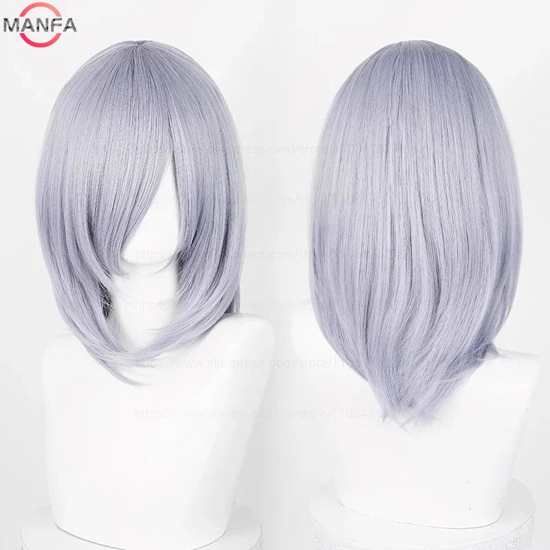 40cm Heat Resistant Anime Cosplay Wig with Bangs