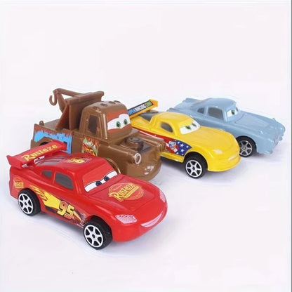 4pcs Disney Lightning Mcqueen Simulation Car Model Toys