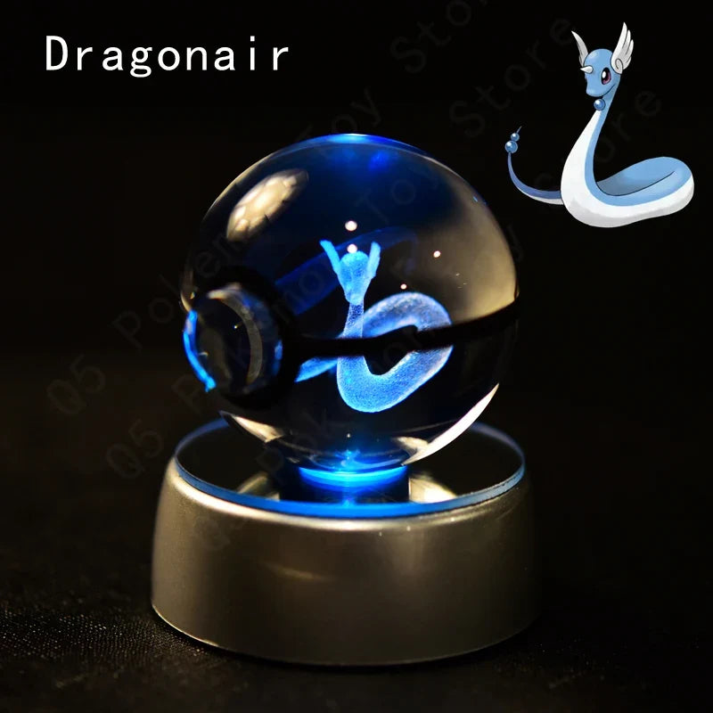 Pokémon 3D Crystal Ball Night Light with Mewtwo & Pikachu