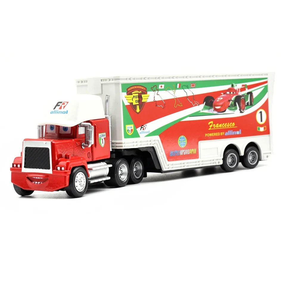 Disney Pixar Cars Lightning McQueen Dinoco Mack Truck Toy Set