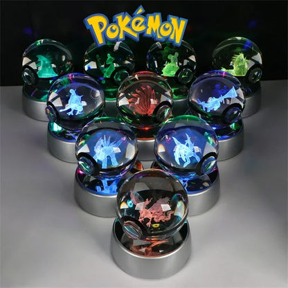 Pokémon 3D Crystal Ball with LED Light Base