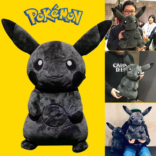30cm Pokemon X Fragment Anime Character Dark Pikachu Doll Kawaii Pop Black Pillow Birthday Gift