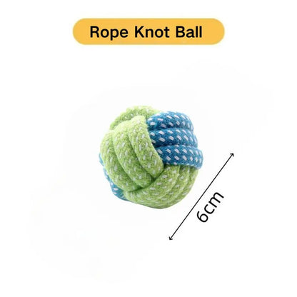 Plant-Dyed Cotton Rope Dog Chew Toy Carrot Corn Stick Dumbbell Shaped - Teeth Cleaning