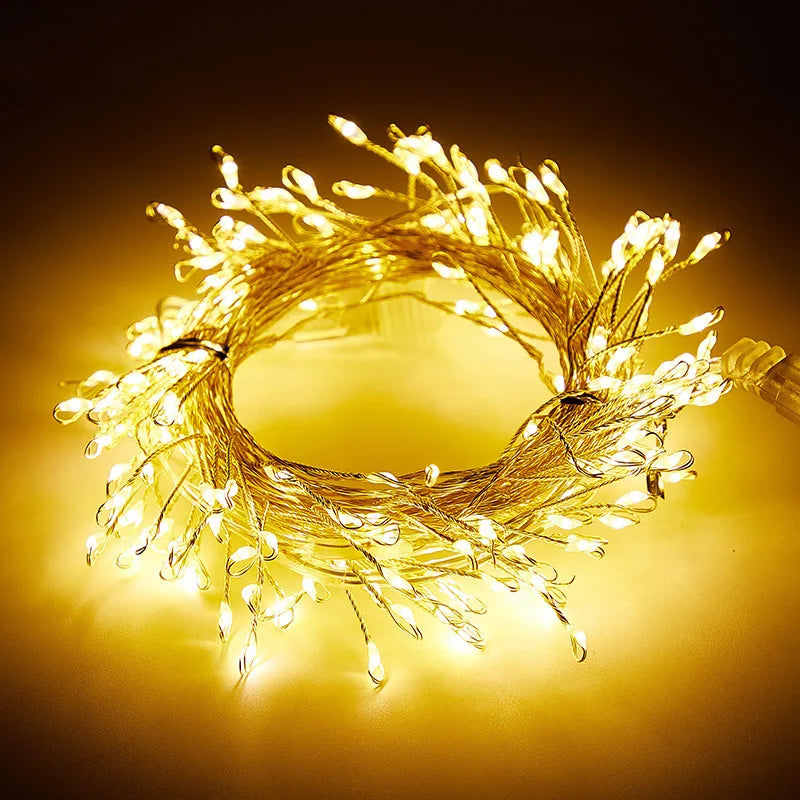LED Firecracker Fairy String Lights – USB Powered with Remote Control, 3/6/9M