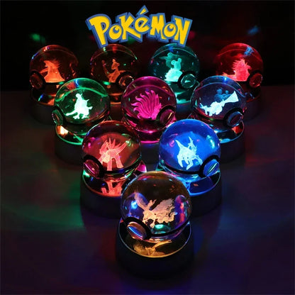 Pokémon 3D Crystal Ball with LED Light Base