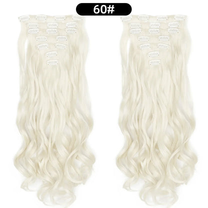 22 Inch Curly Wavy Clip In Hair Extensions 7PCS
