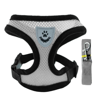 Dog Vest Walking Leash Puppy Cat Collar Polyester Adjustable Mesh Small Medium Pet Accessories