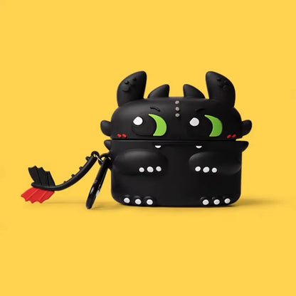 Cute Dragon AirPods Case – Toothless Silicone Cover for AirPods 1/2/3/4 & Pro
