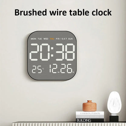 LED Digital Alarm Clock – Temp Display, Remote, Wall or Desk