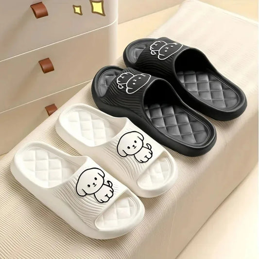 Pillow Slippers with Couple Design – Soft EVA Non-Slip Bath Slides